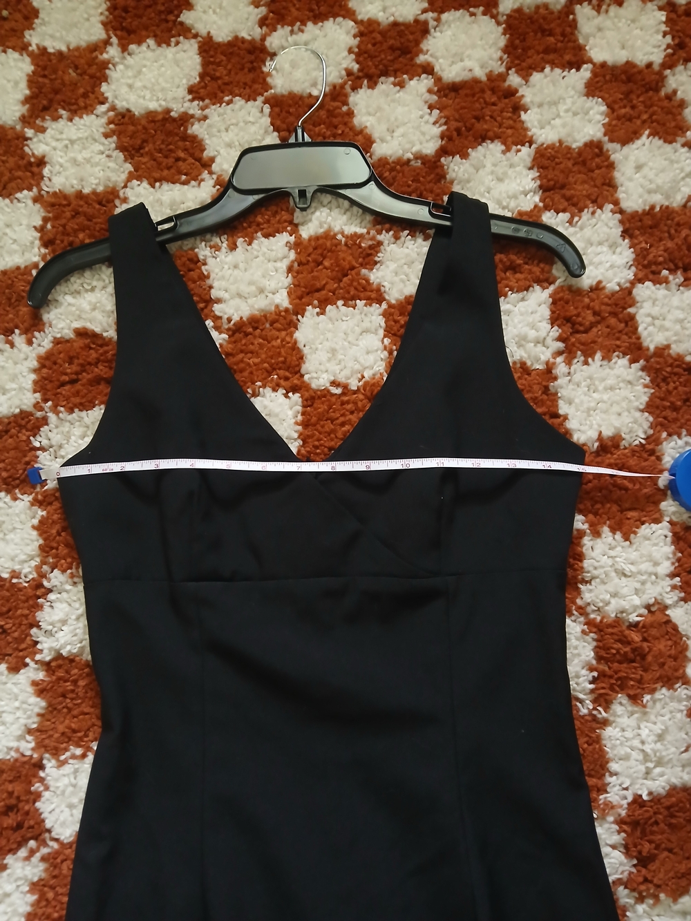 Vintage 90s Black V-Neck Dress - Picture 9 of 10